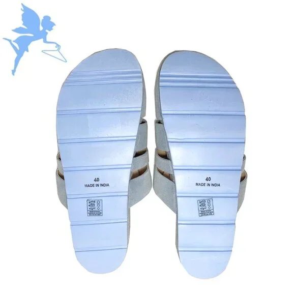 FREE PEOPLE Sunday Season Footbed Blue Suede Mule - Picture 9 of 9